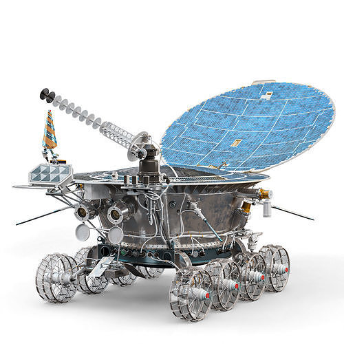 Lunokhod spacecraft 3D model