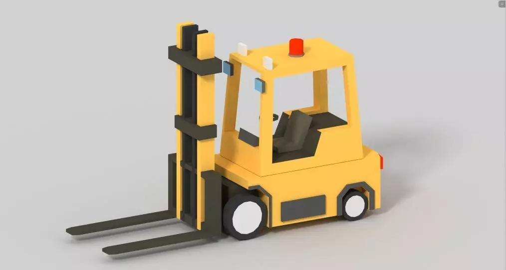 low poly clark Low-poly 3D model forklift truck Low-poly 3D model_0