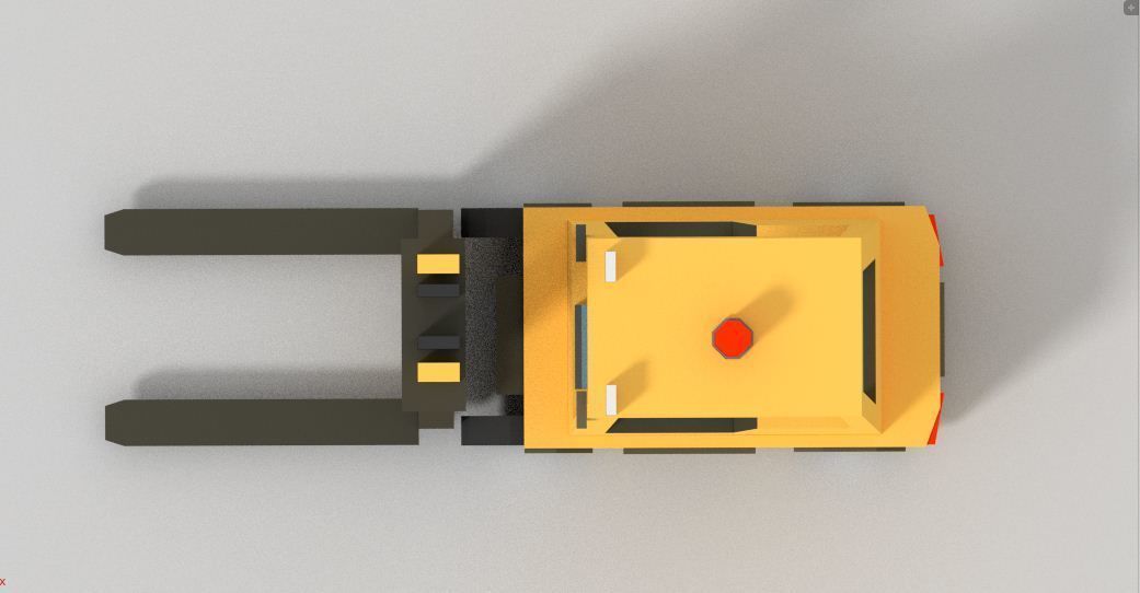 low poly clark Low-poly 3D model forklift truck Low-poly 3D model_4