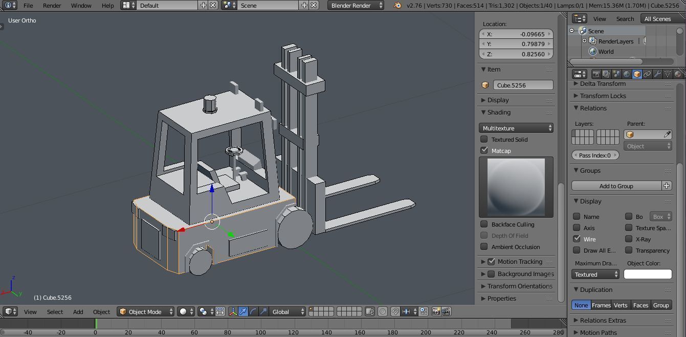 low poly clark Low-poly 3D model forklift truck Low-poly 3D model_7