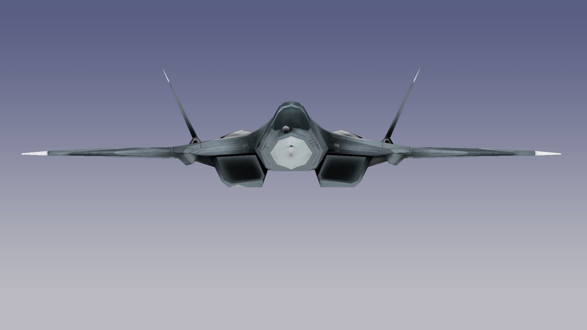 Su-57 Stealth Fighter Low-poly 3D model_6