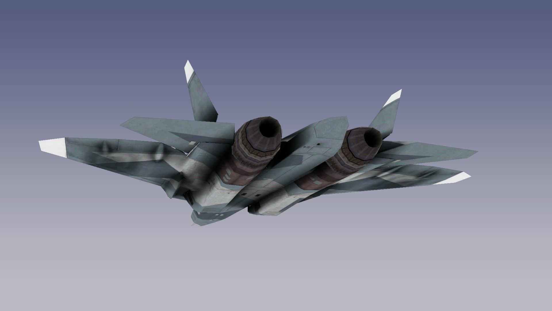 Su-57 Stealth Fighter Low-poly 3D model_9