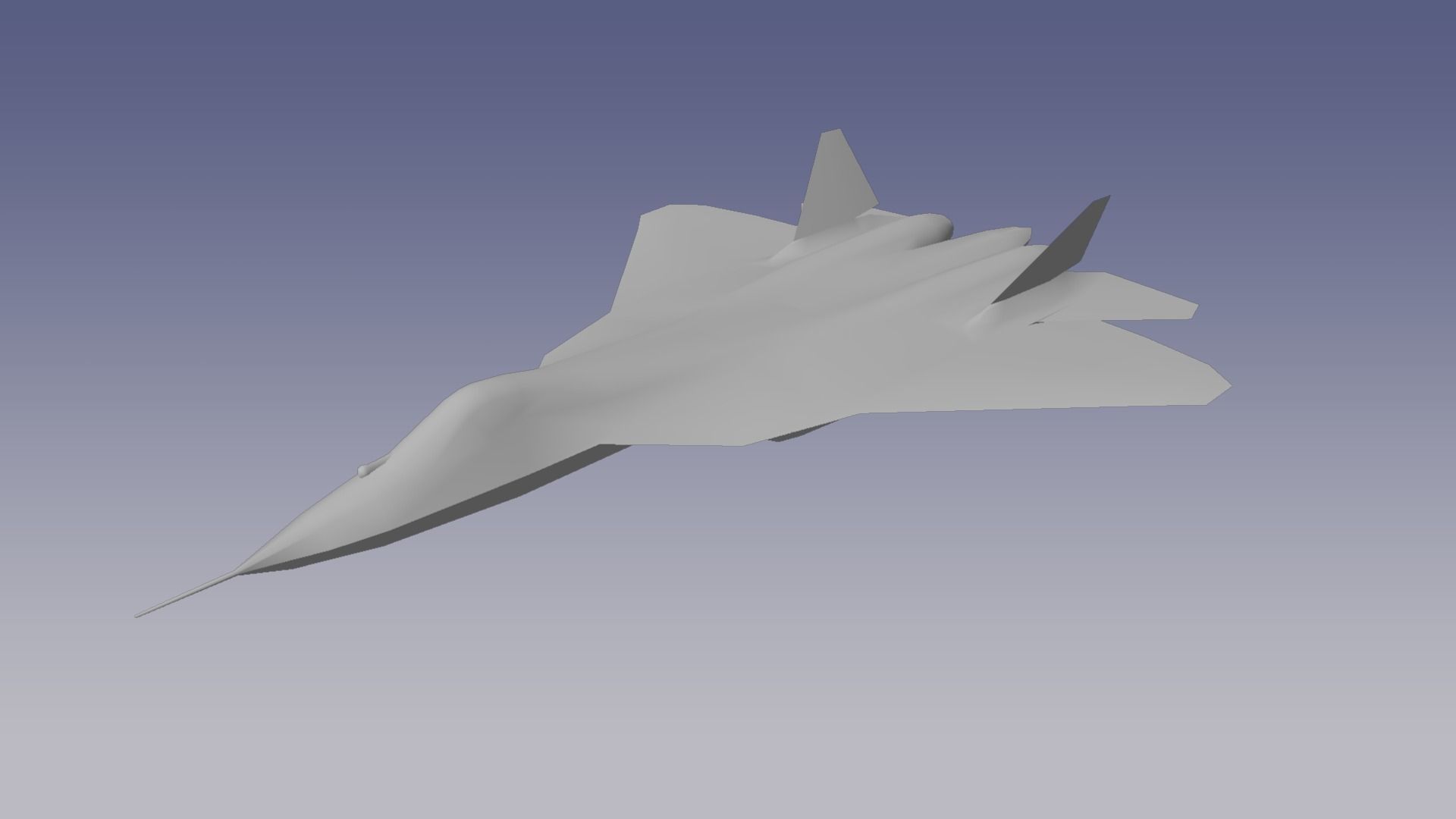 Su-57 Stealth Fighter Low-poly 3D model_13