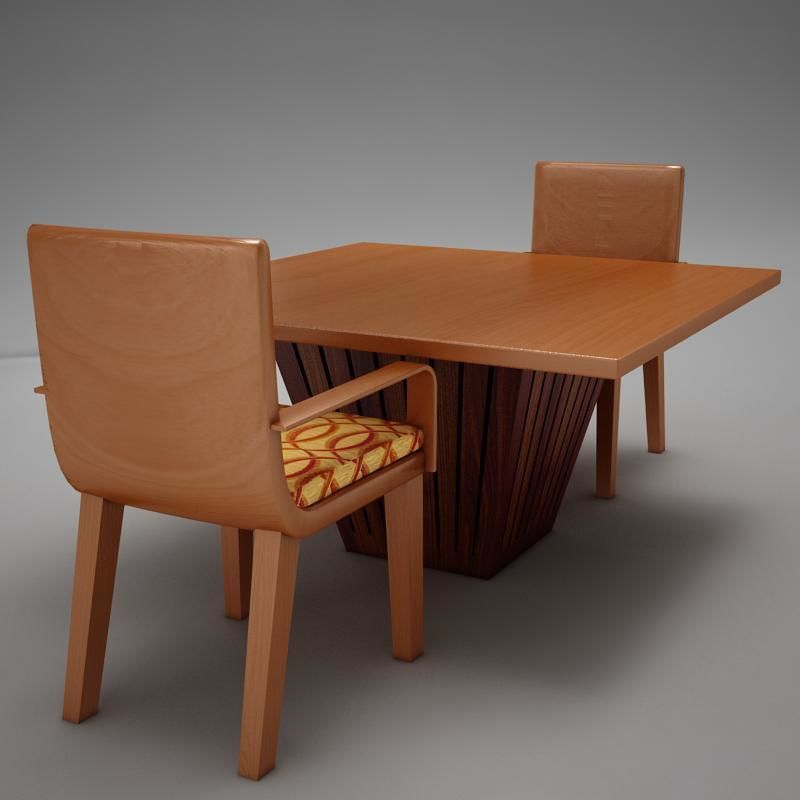 table chairs 3D model_4