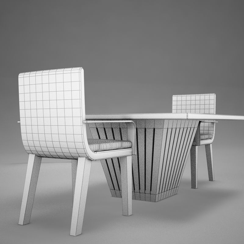 table chairs 3D model_10