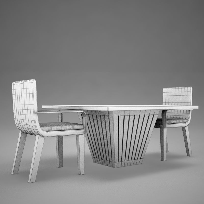 table chairs 3D model_12