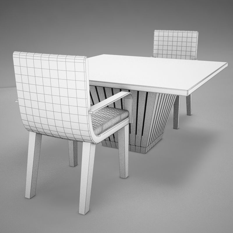 table chairs 3D model_14