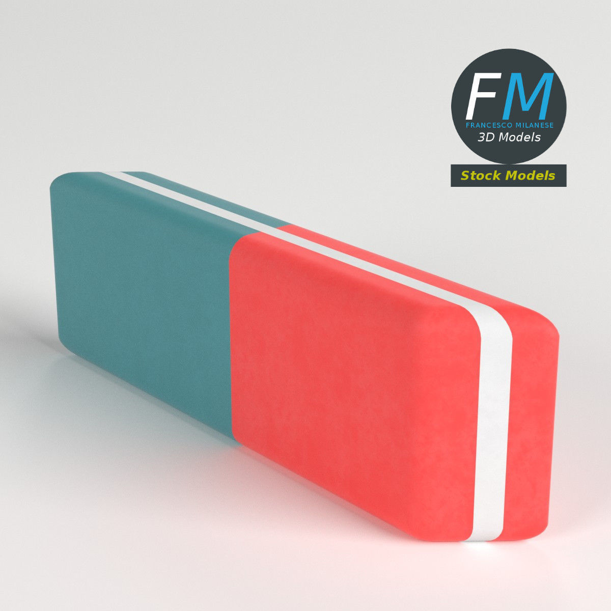 Eraser box 3D model_3