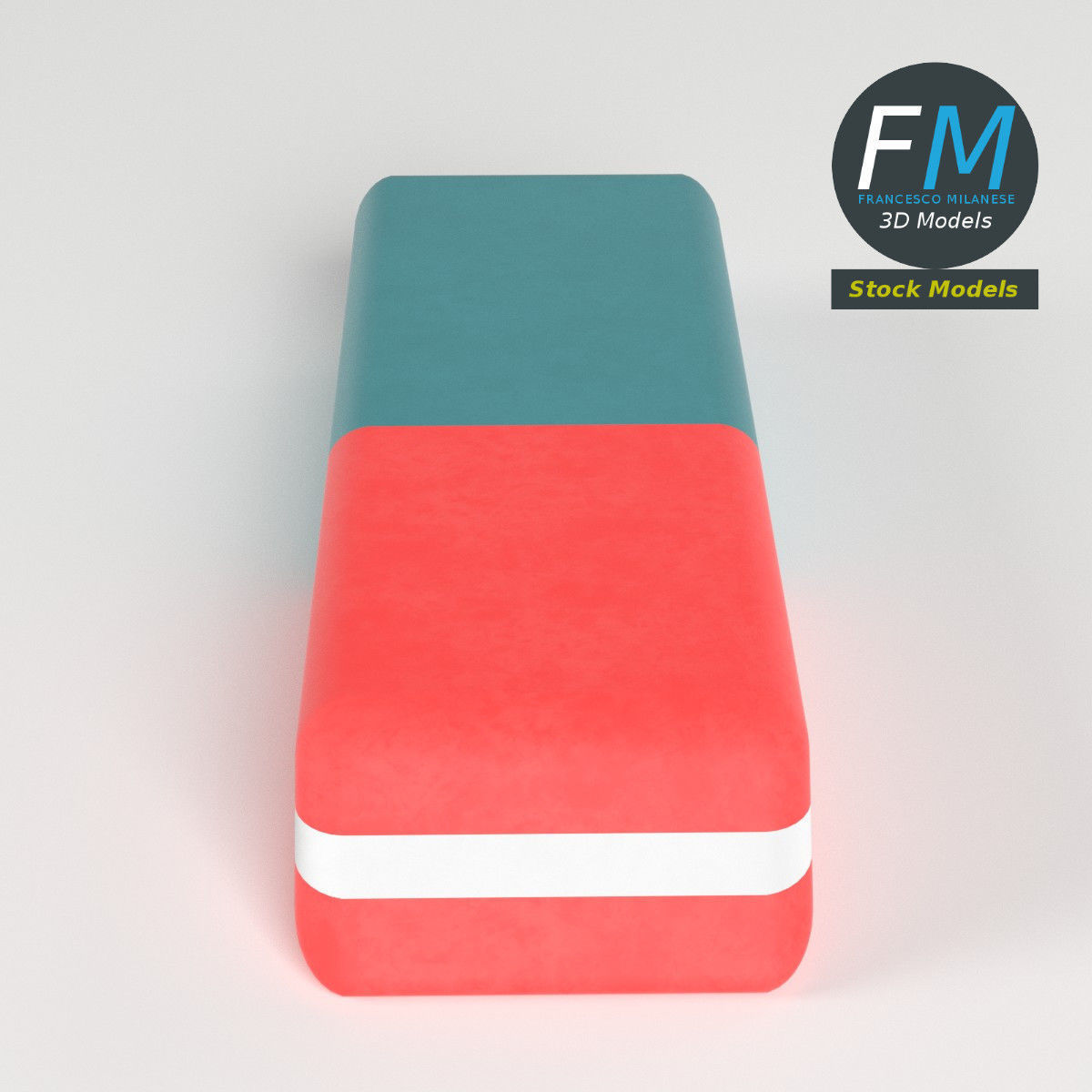 Eraser box 3D model_2