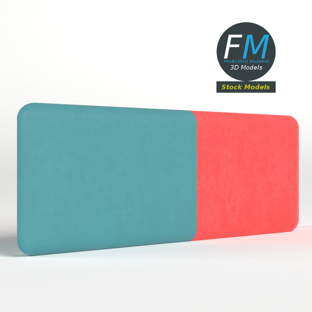 Eraser box 3D model_4