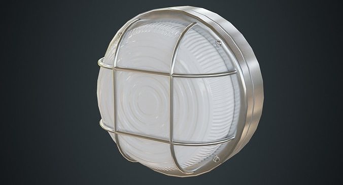 Bulkhead Light 2B Low-poly 3D model