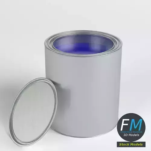 Open paint can and lid