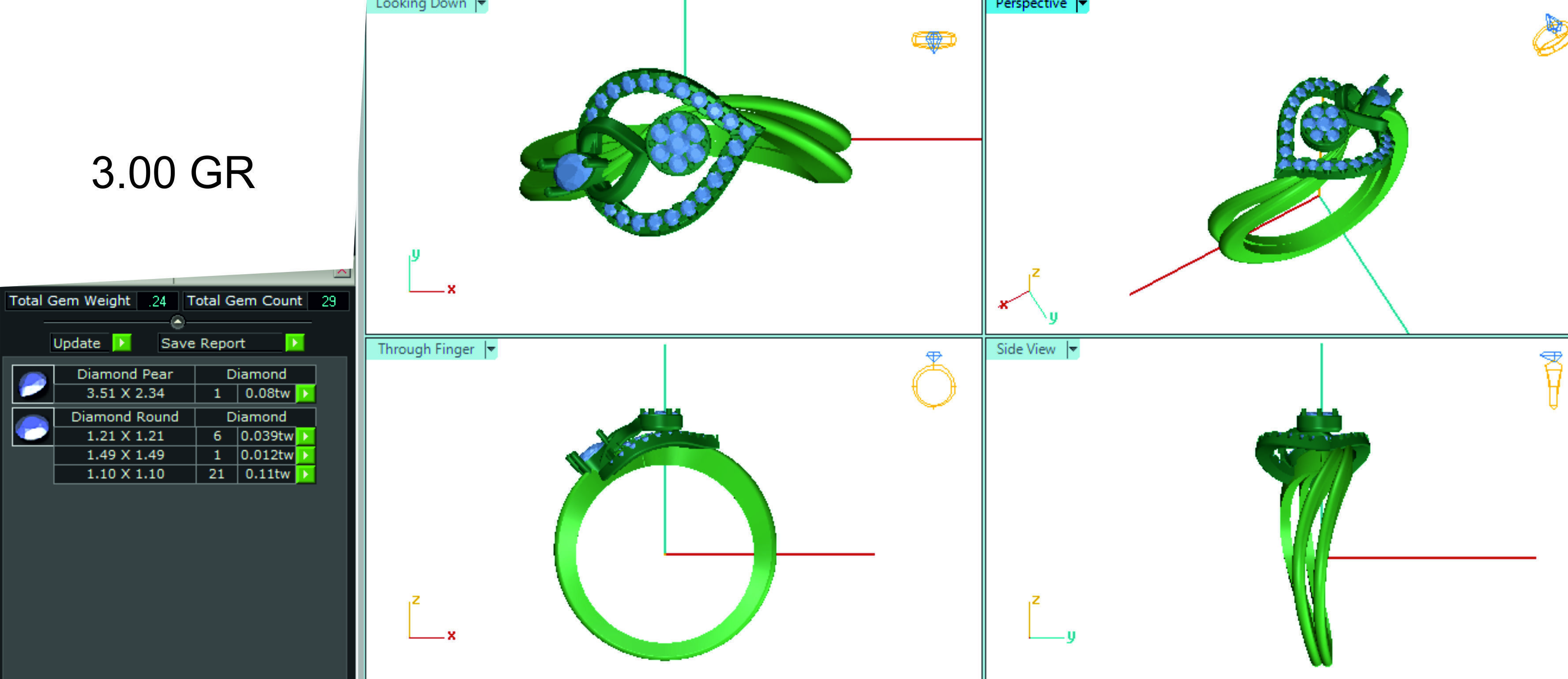 Women ring 3dm stl render detail 3D print model 3D print model_1