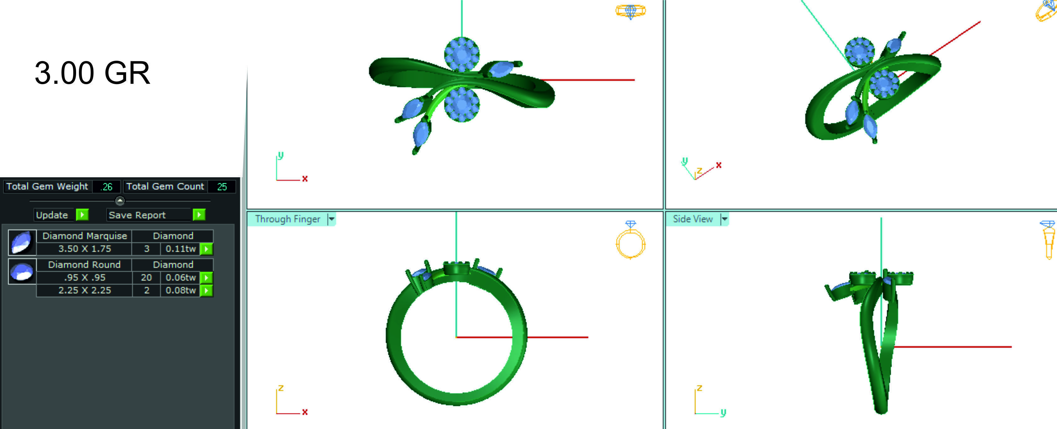 Women ring 3dm stl render detail 3D print model 3D print model_1