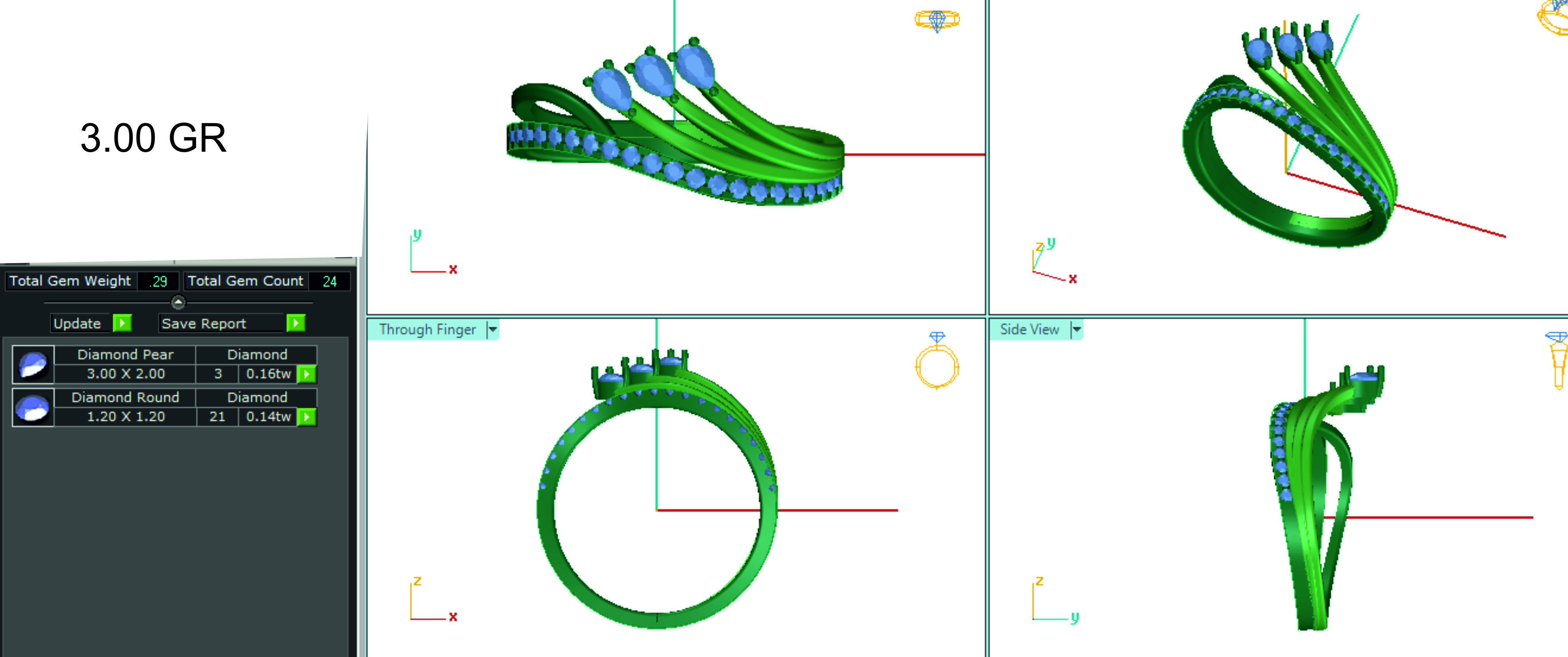 Women ring 3dm stl render detail 3D print model 3D print model_1