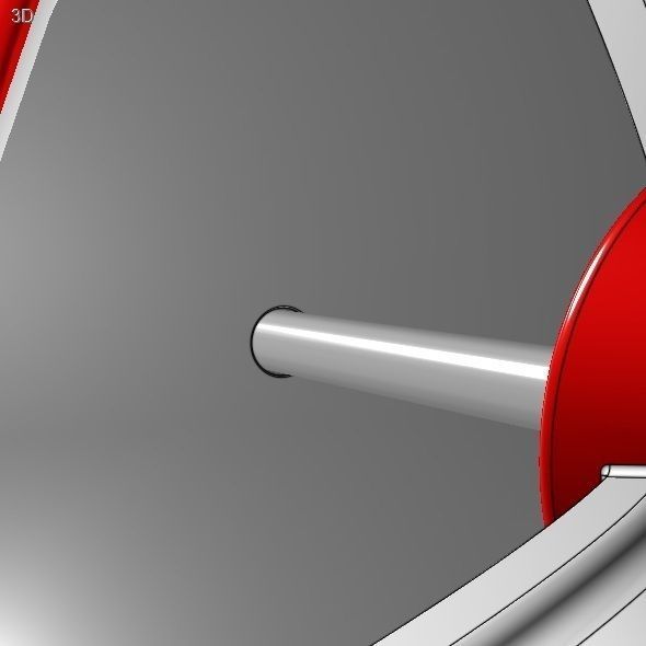 Red sports car concept 3D print model_12