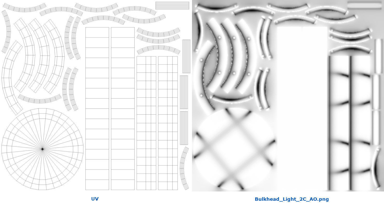 Bulkhead Light 2C Low-poly 3D model_6
