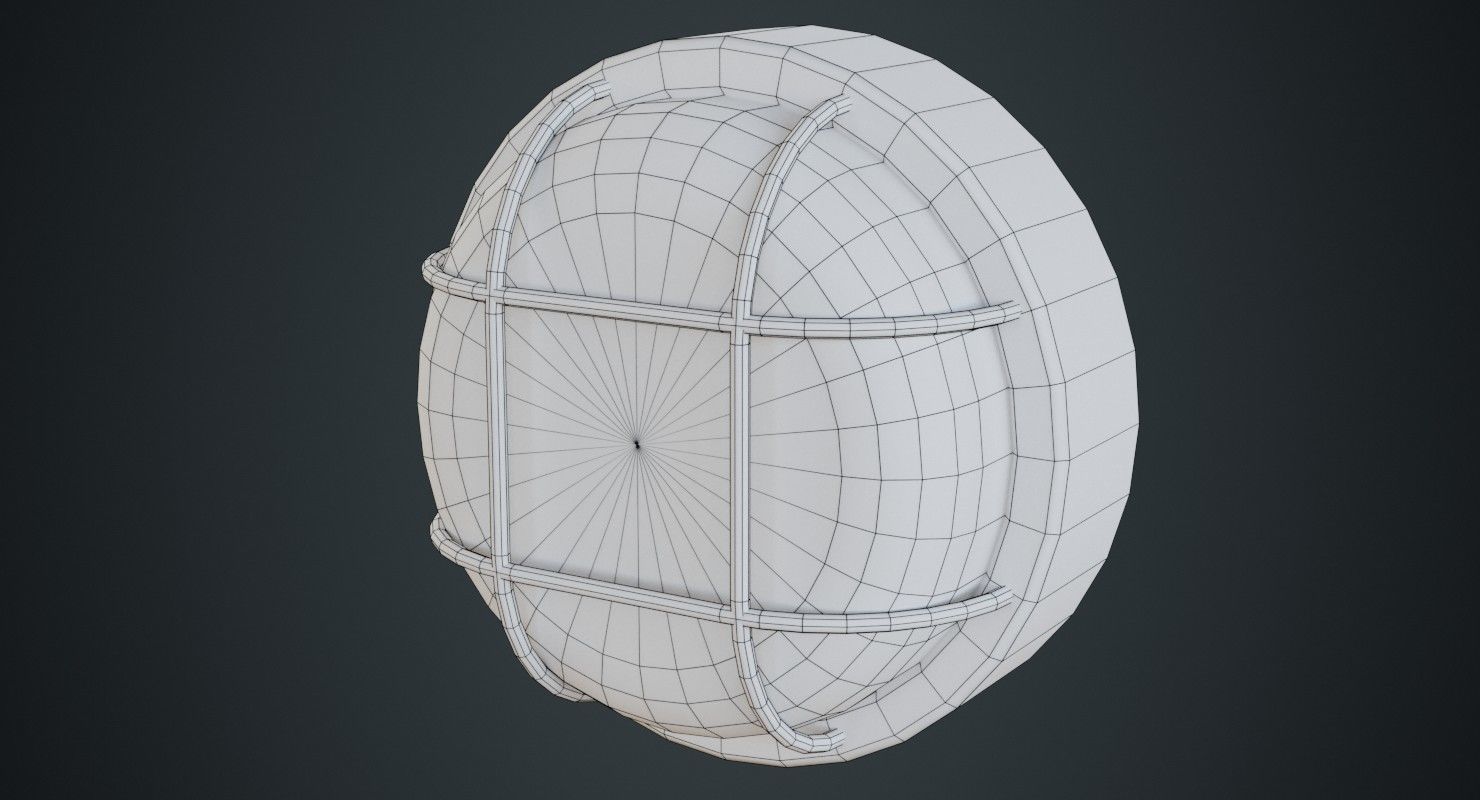 Bulkhead Light 2C Low-poly 3D model_5
