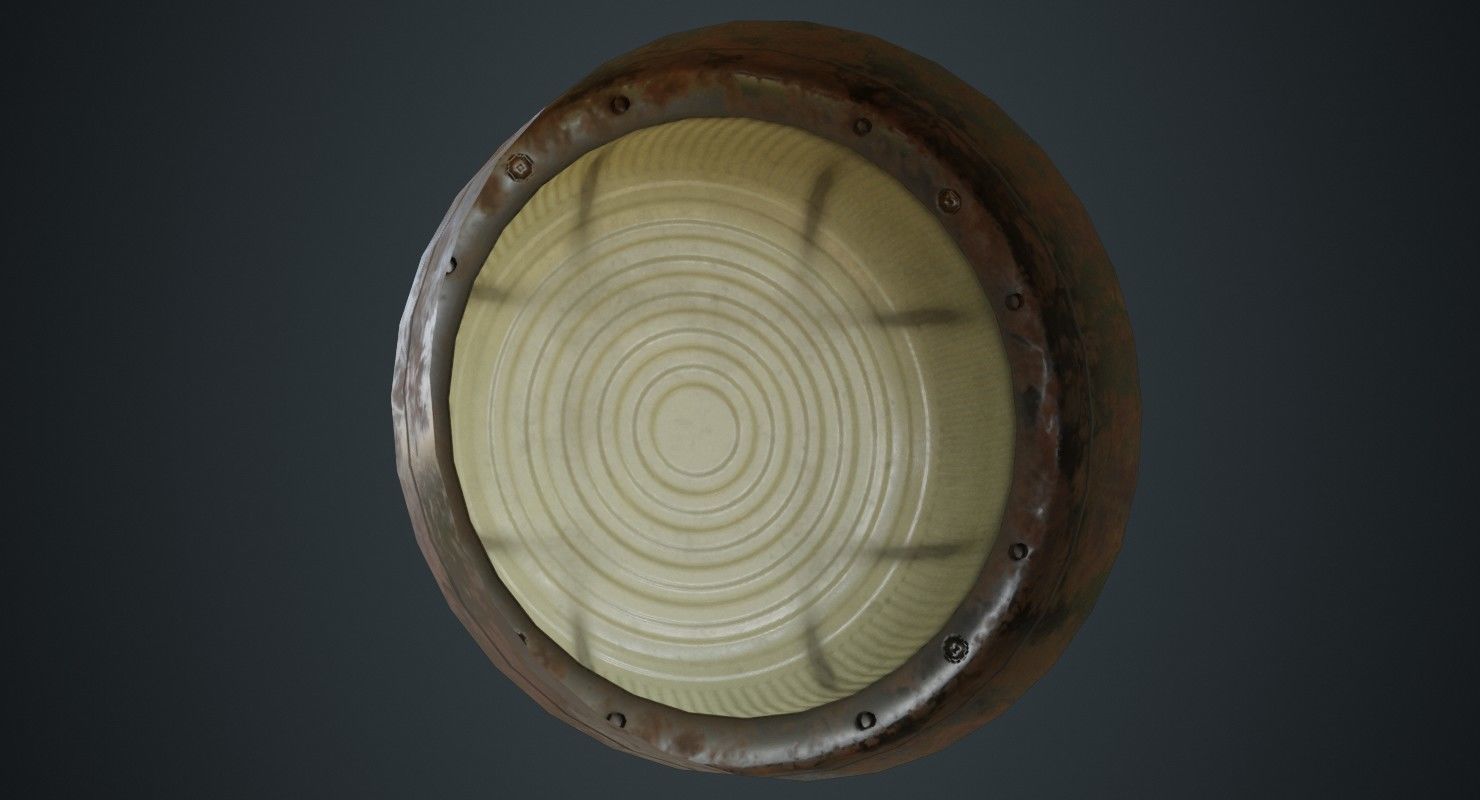 Bulkhead Light 2C Low-poly 3D model_3