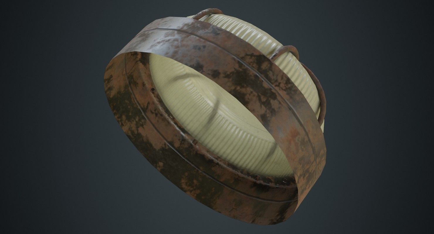 Bulkhead Light 2C Low-poly 3D model_2
