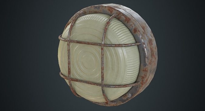 Bulkhead Light 2D Low-poly 3D model
