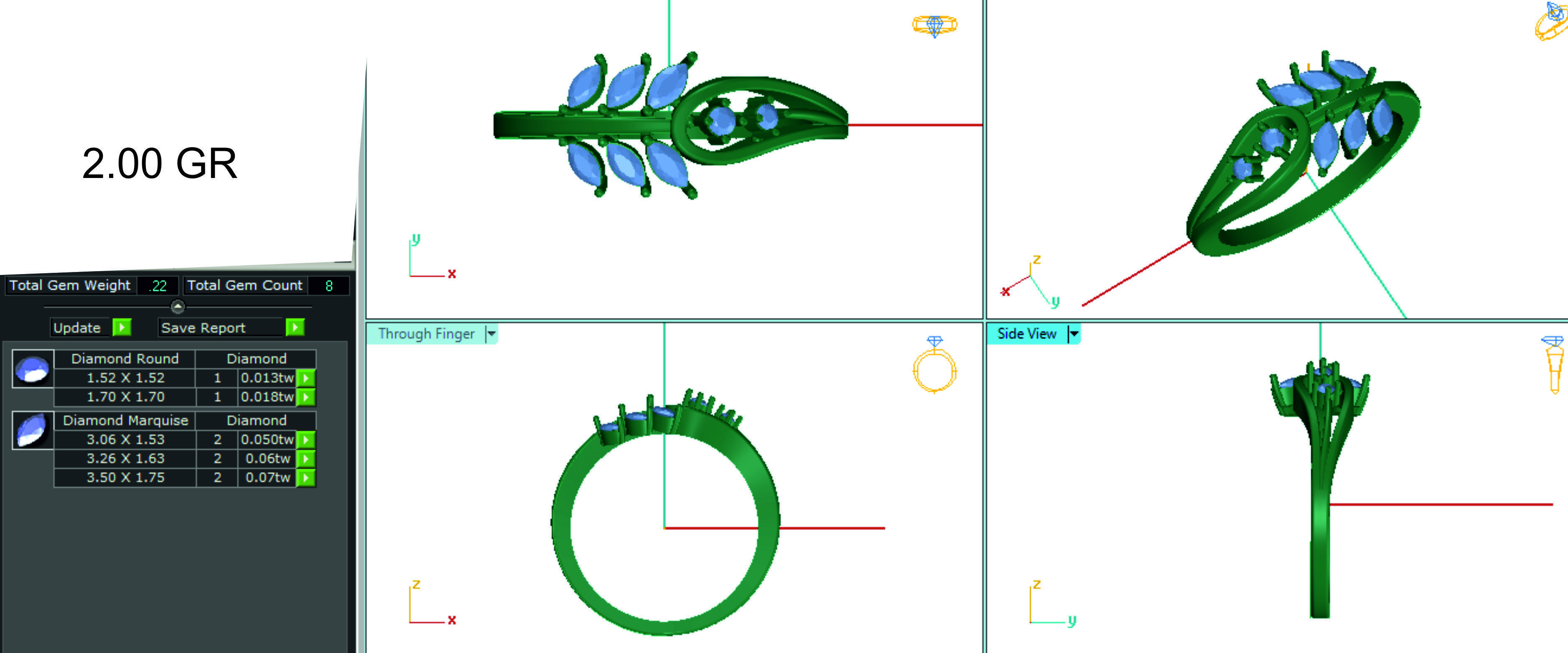 Women ring 3dm stl render detail 3D print model 3D print model_1