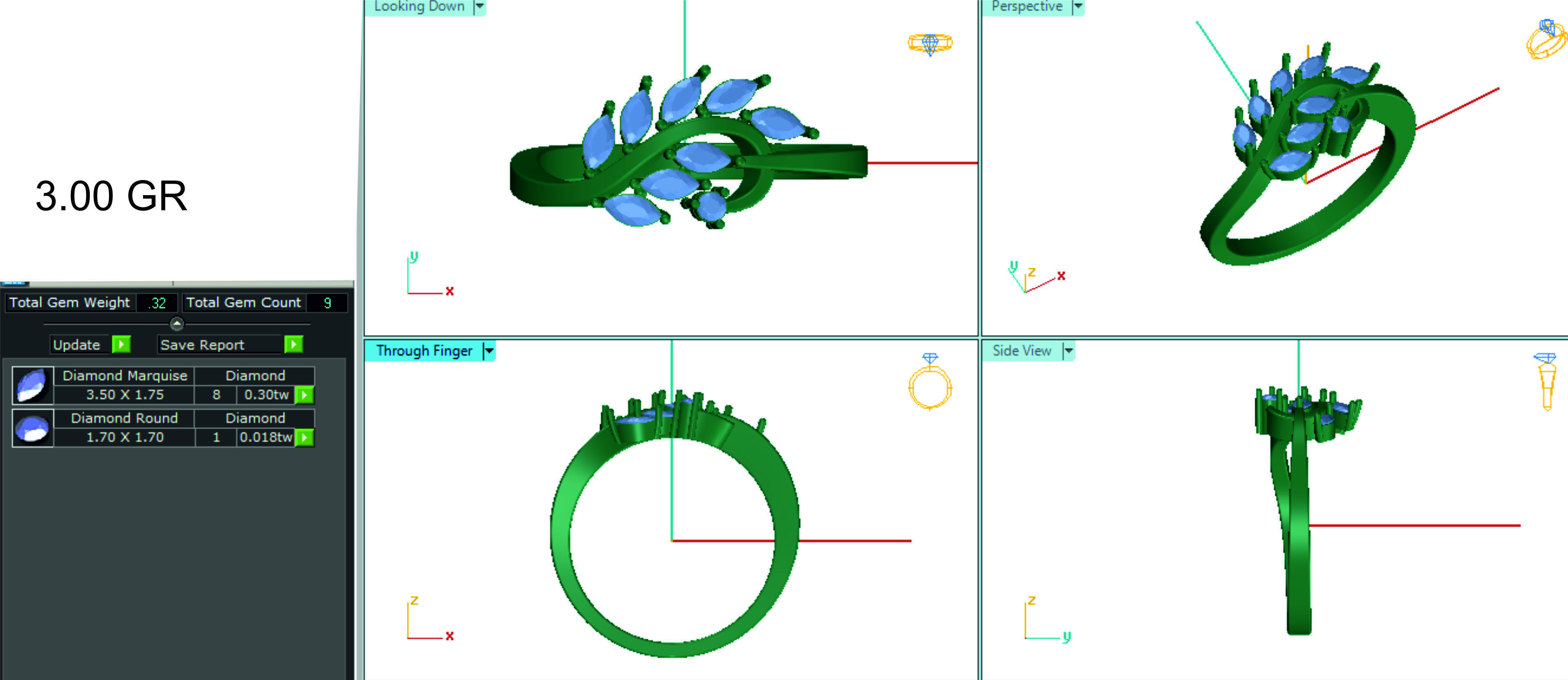 Women ring 3dm stl render detail 3D print model 3D print model_1