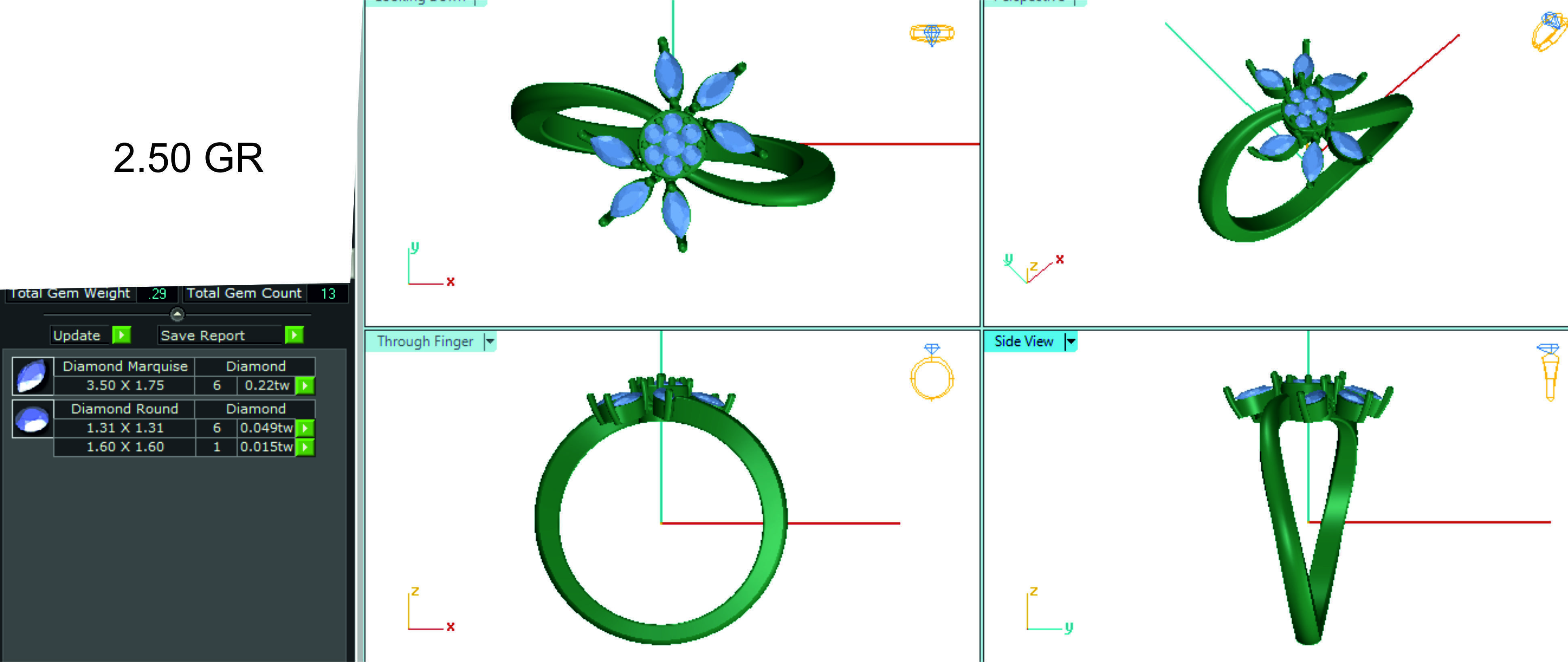 Women ring 3dm stl render detail 3D print model 3D print model_1