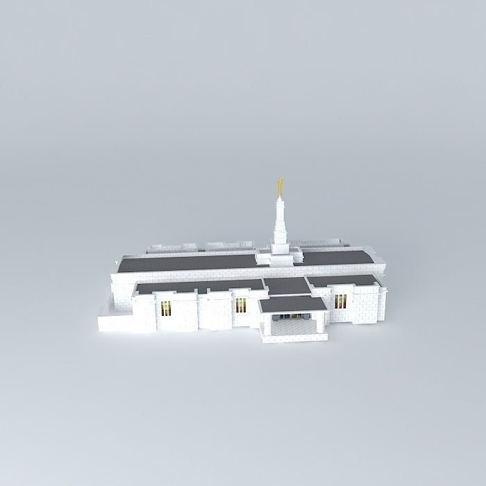Mormon church  Free 3D model_2