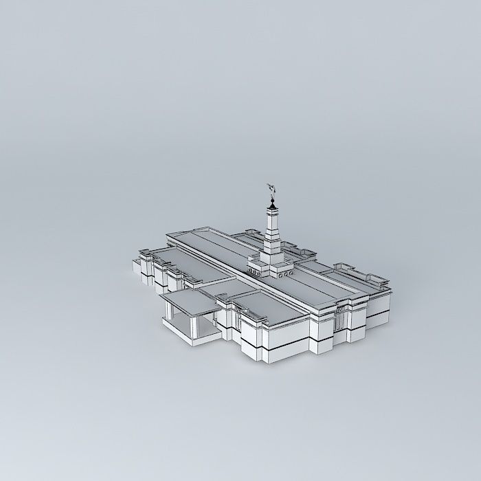 Mormon church  Free 3D model_4