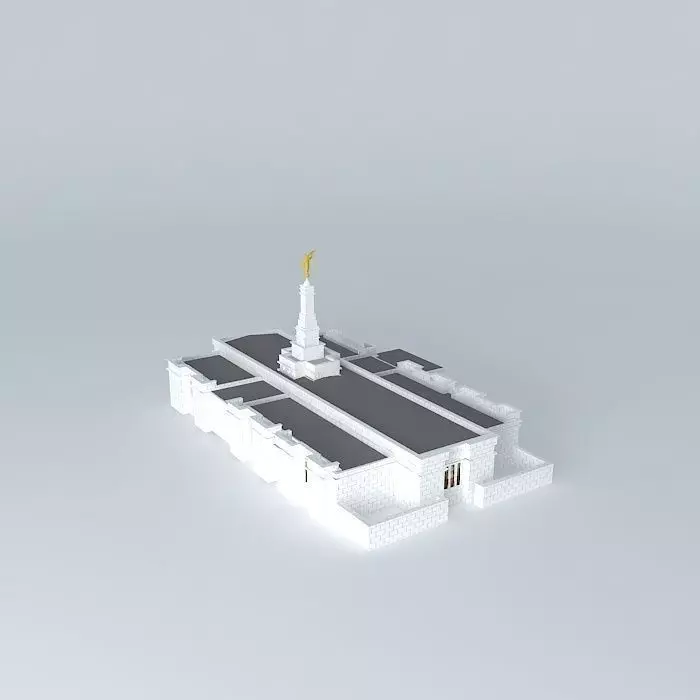 Mormon church  Free 3D model_0