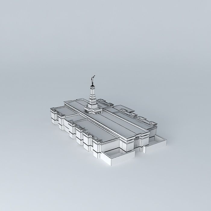 Mormon church  Free 3D model_3