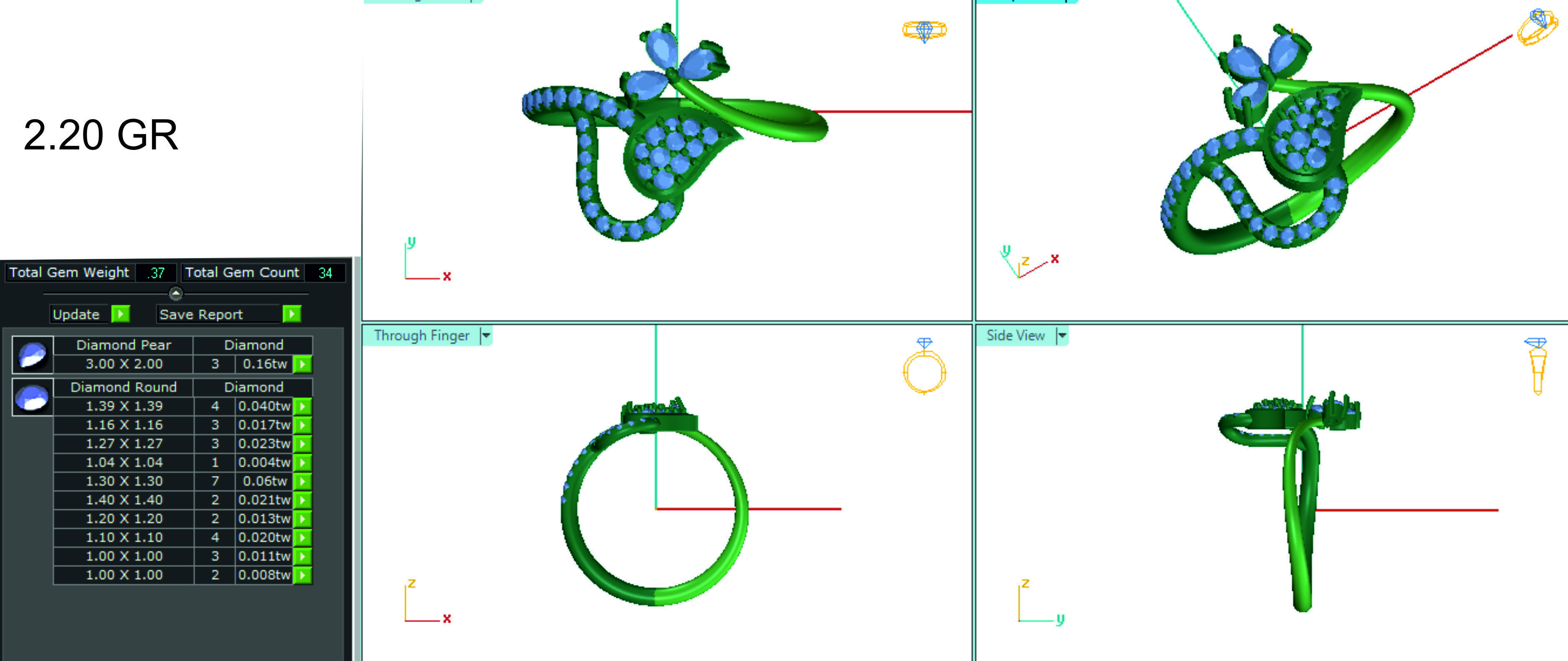 Women ring 3dm stl render detail 3D print model 3D print model_1