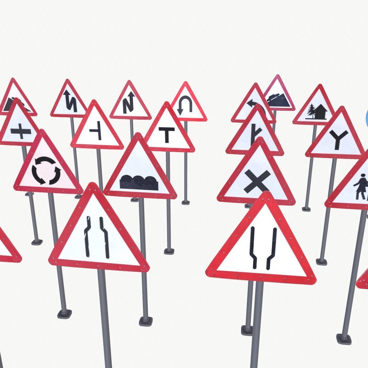 Road Sign Full Pack Low-poly 3D model_13