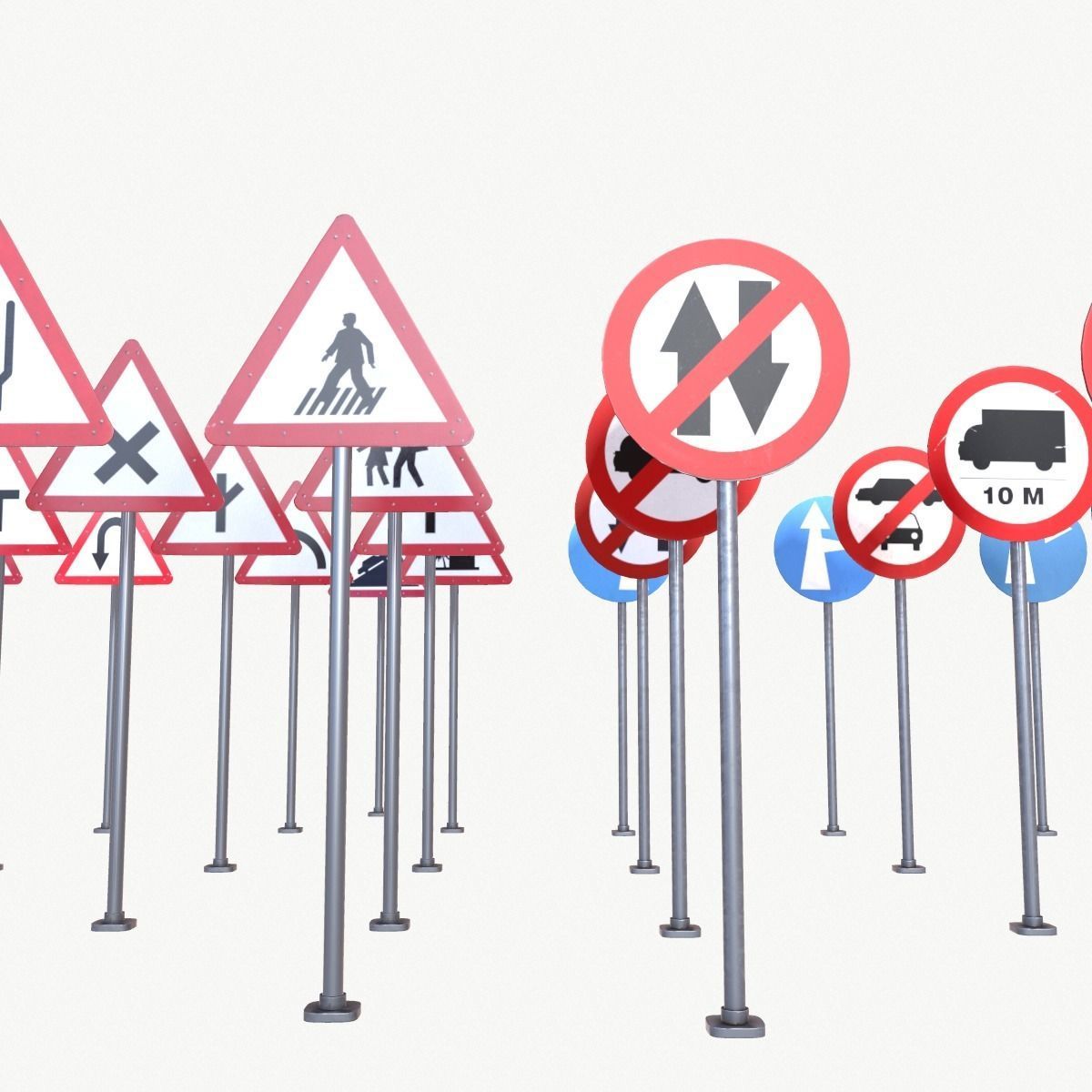 Road Sign Full Pack Low-poly 3D model_23