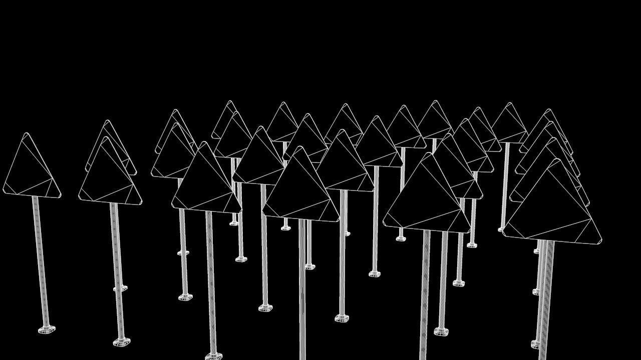 Road Sign Full Pack Low-poly 3D model_27