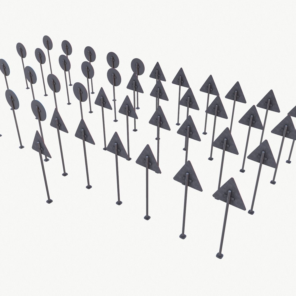 Road Sign Full Pack Low-poly 3D model_16