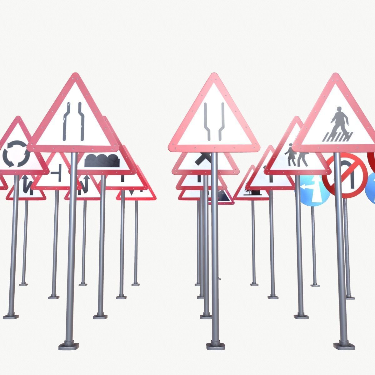 Road Sign Full Pack Low-poly 3D model_24