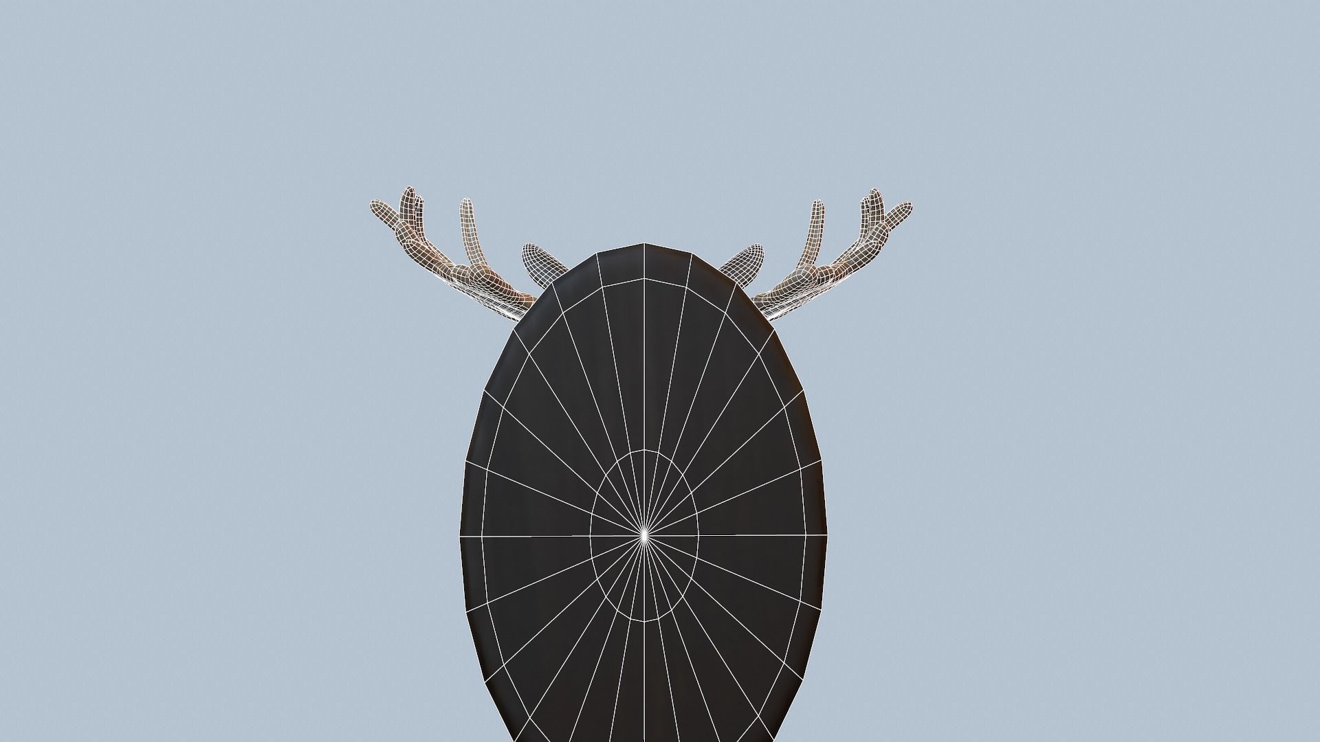 Moose Head Taxidermy Low-poly 3D model_33