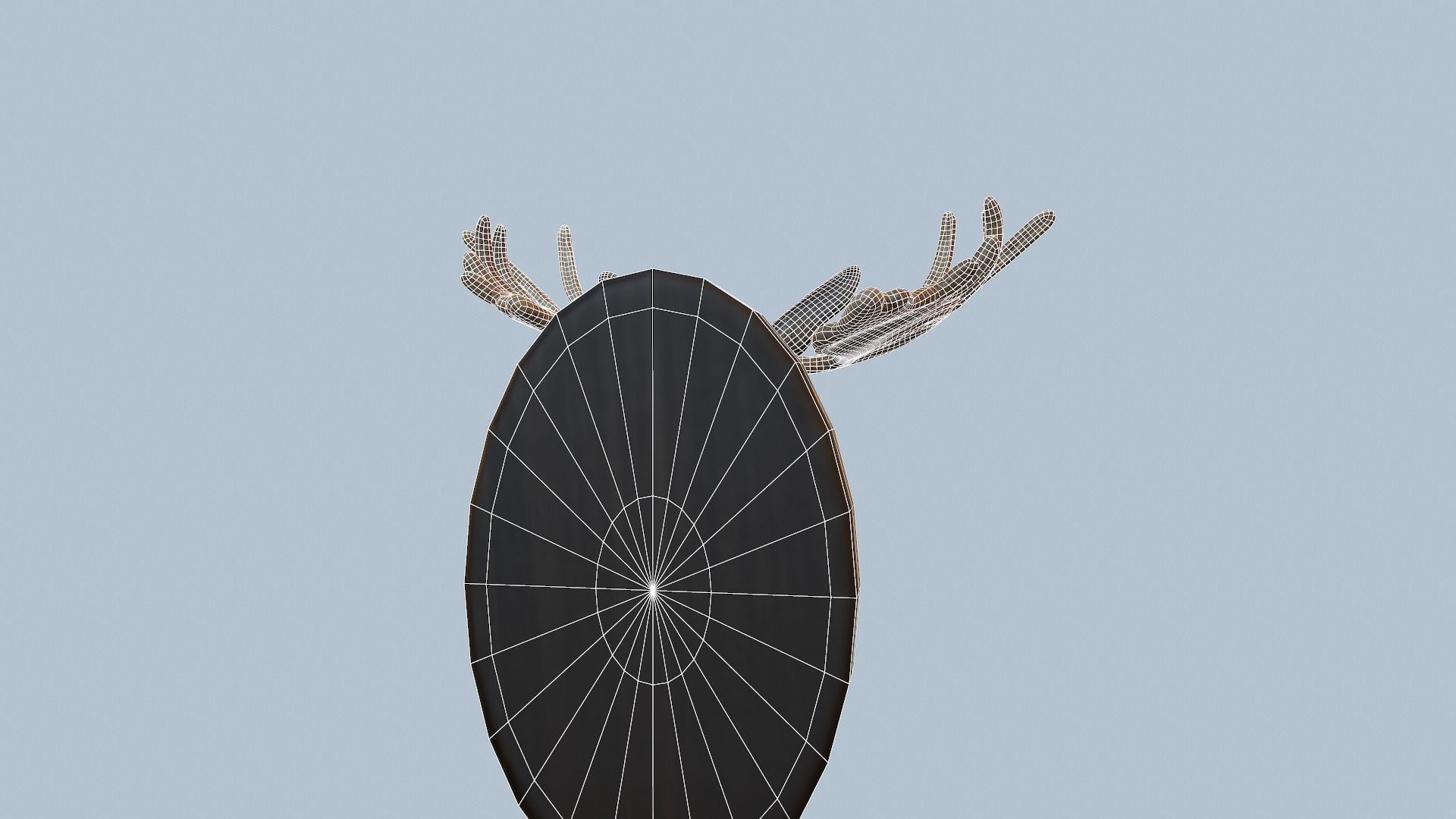 Moose Head Taxidermy Low-poly 3D model_35