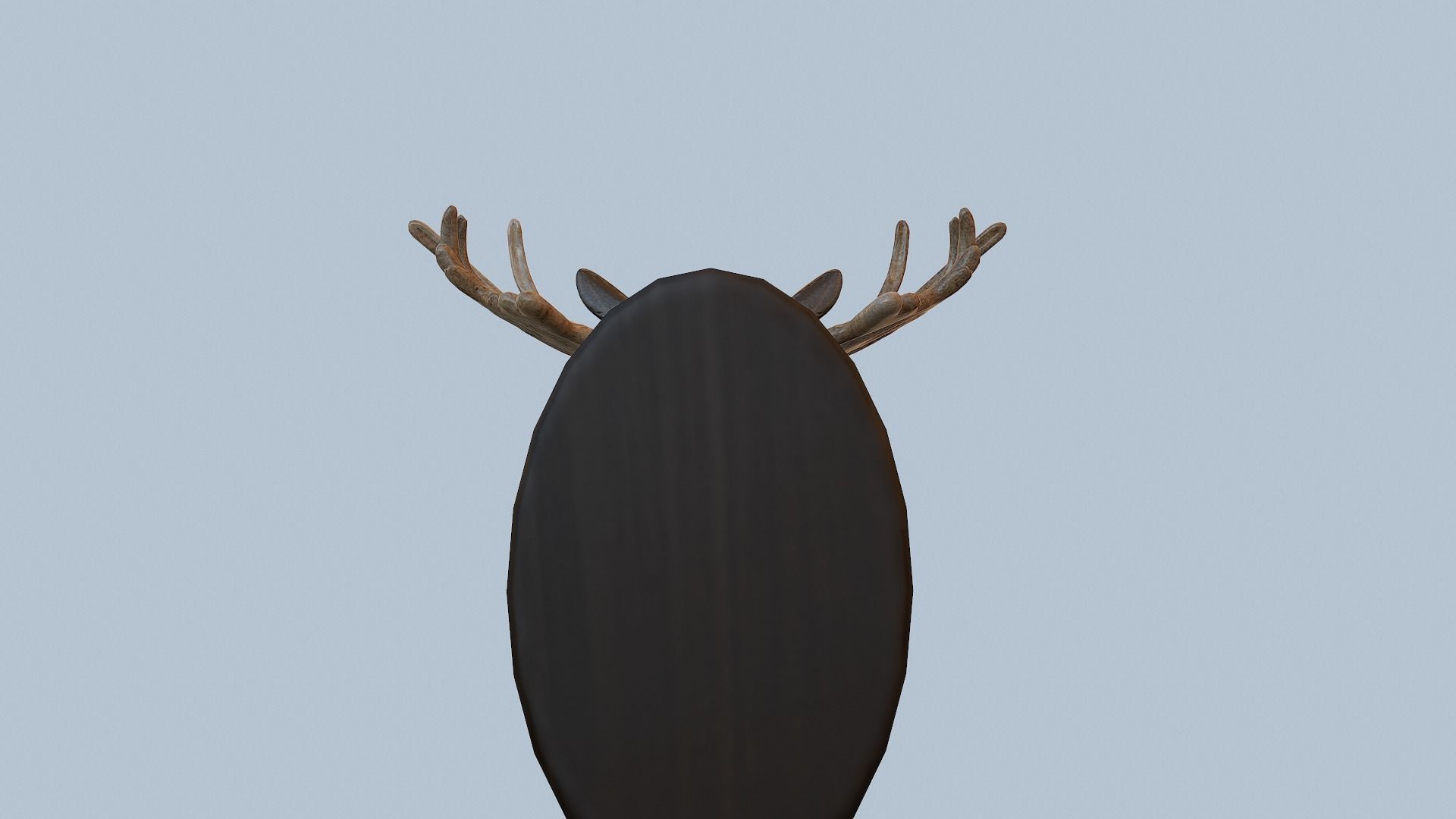 Moose Head Taxidermy Low-poly 3D model_32