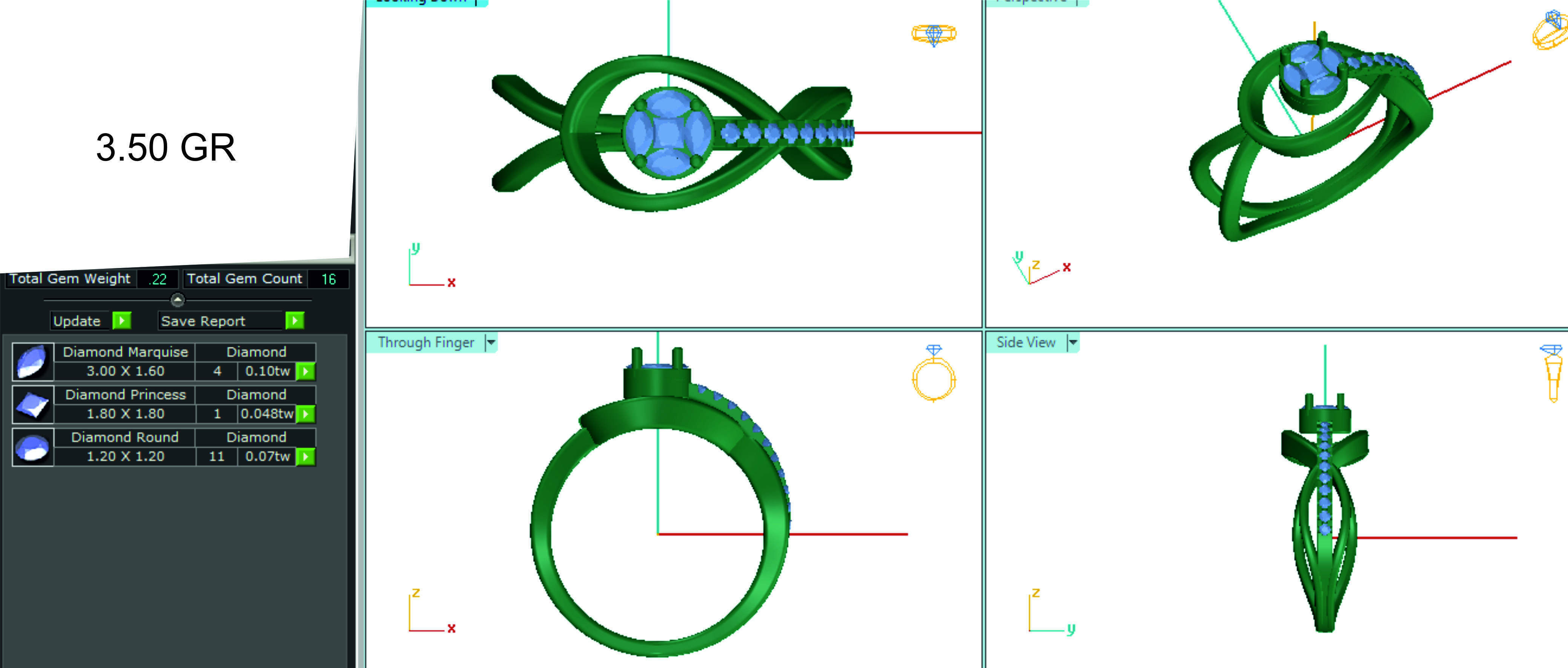 Women ring 3dm stl render detail 3D print model 3D print model_1