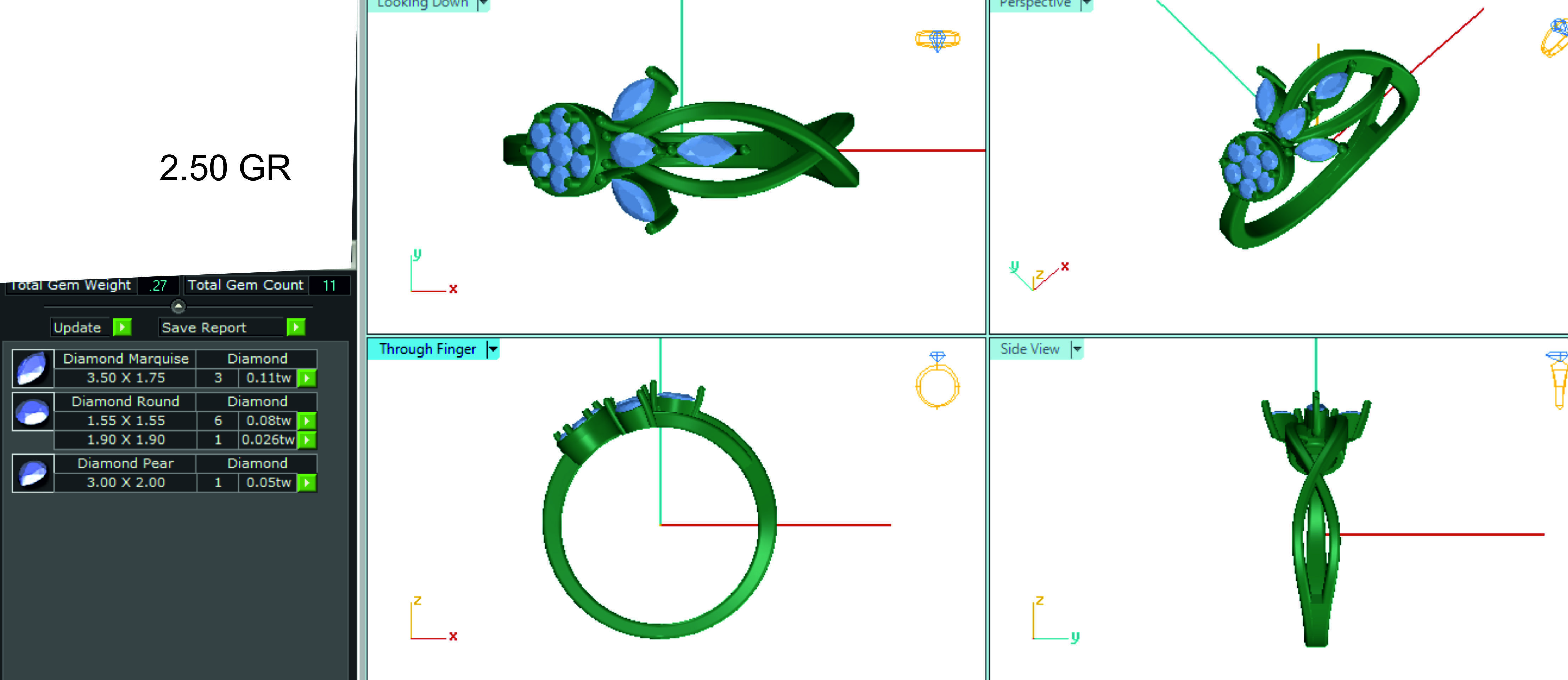 Women ring 3dm stl render detail 3D print model 3D print model_1