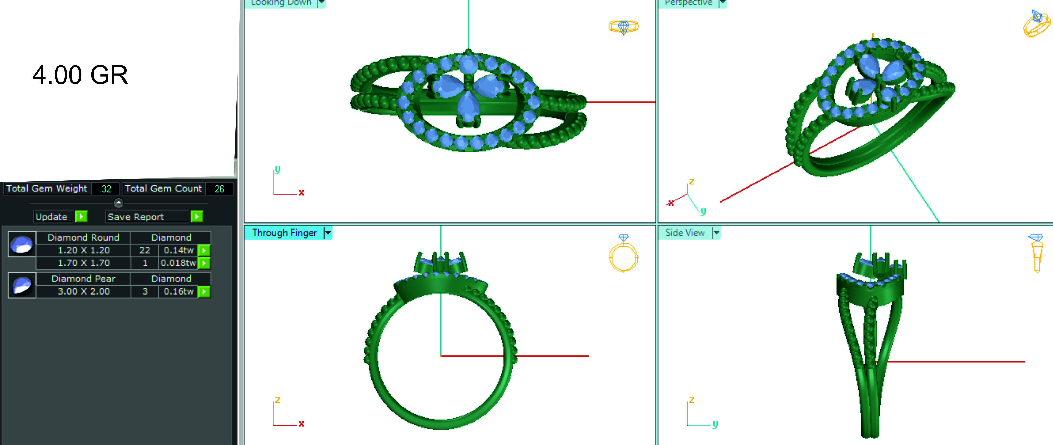 Women ring 3dm stl render detail 3D print model 3D print model_1