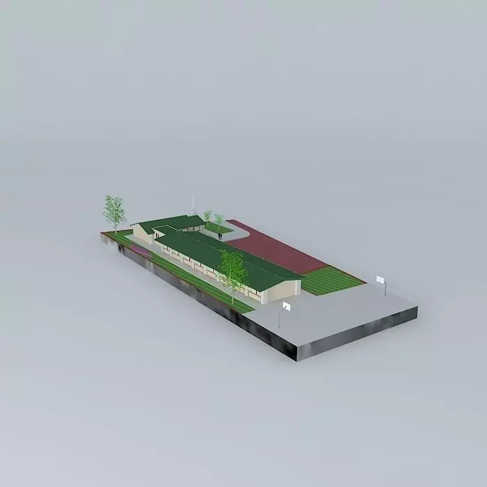 LDS. Reunion Center Mormon Chapel Ojo de Agua, Df, Mexico, Free 3D model