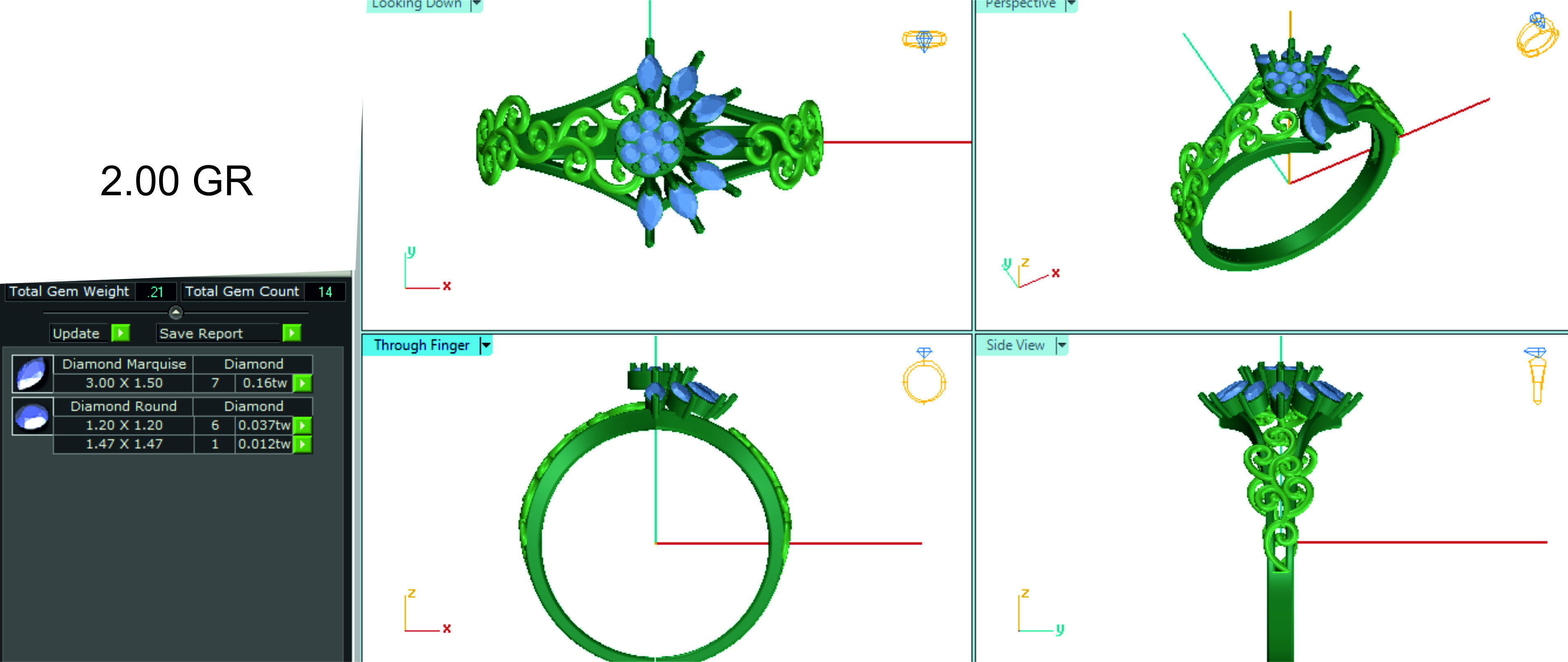 Women ring 3dm stl render detail 3D print model 3D print model_1