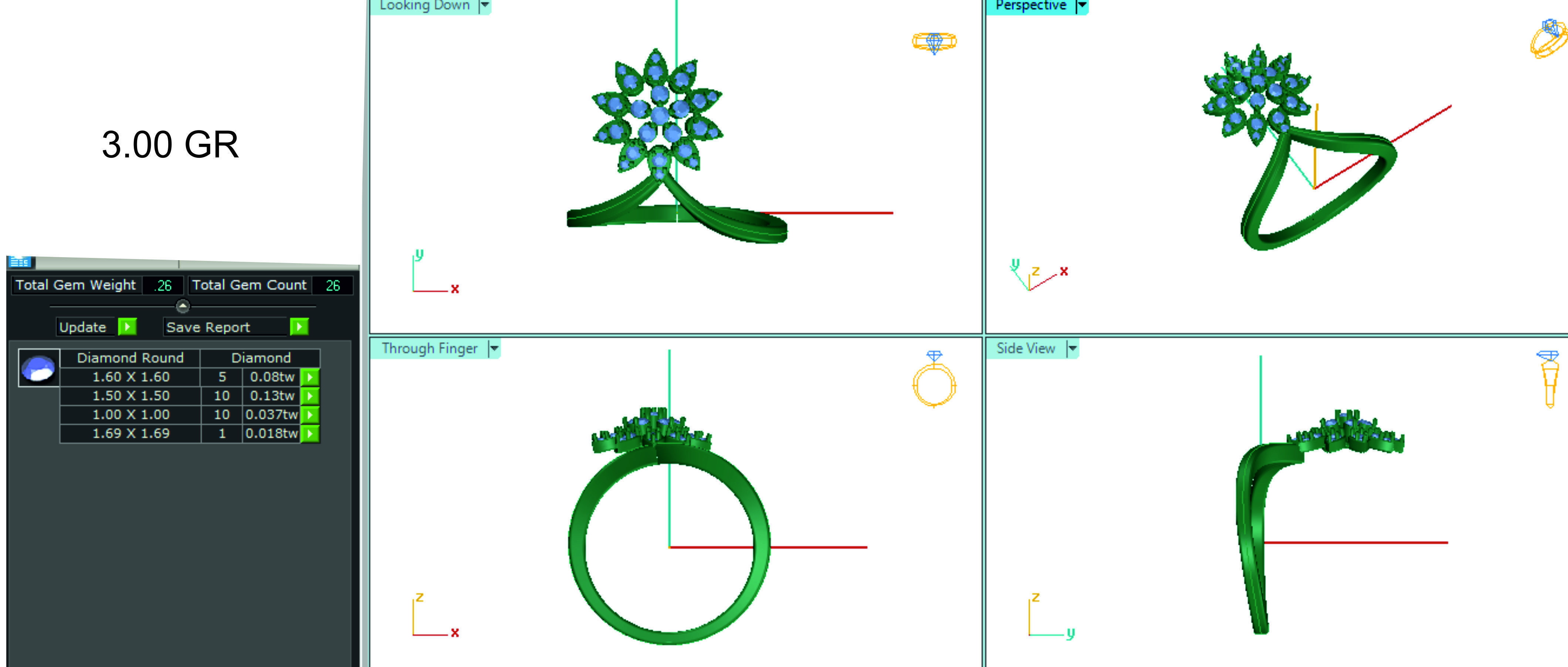 Women ring 3dm stl render detail 3D print model 3D print model_1