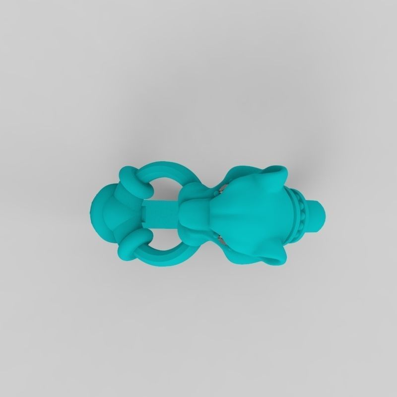 Women Panther Ring 3dm stl 3D print model 3D print model_22