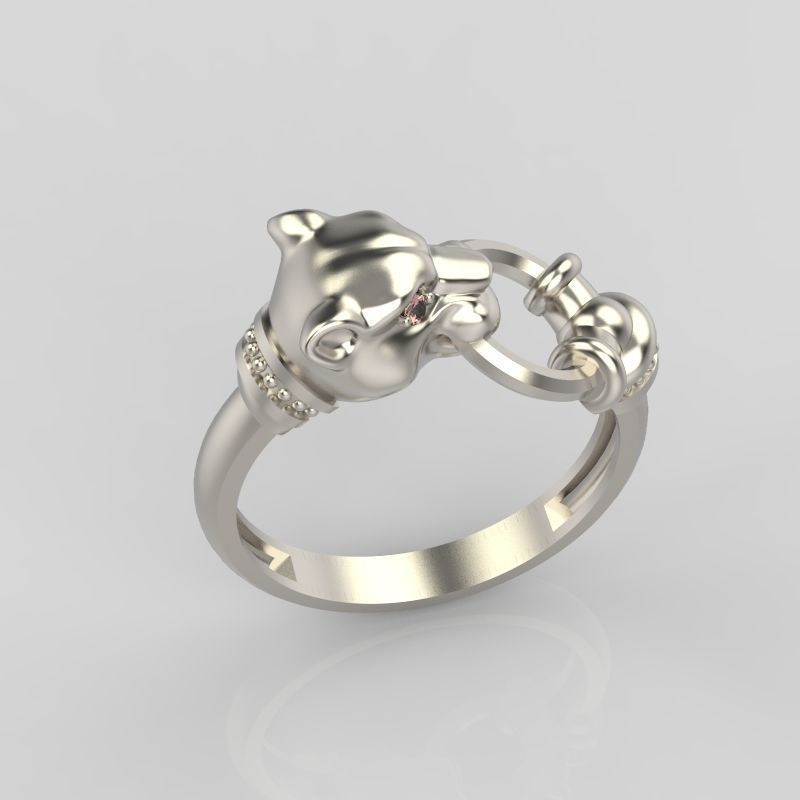 Women Panther Ring 3dm stl 3D print model 3D print model_7