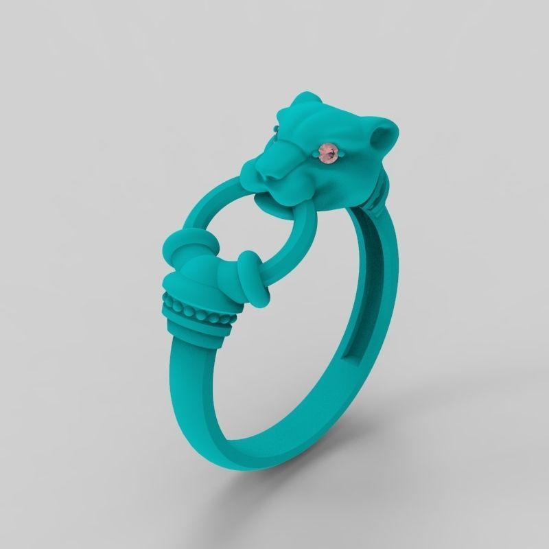 Women Panther Ring 3dm stl 3D print model 3D print model_25